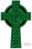 LARGE SIZE CELTIC CROSS PATCH GREEN