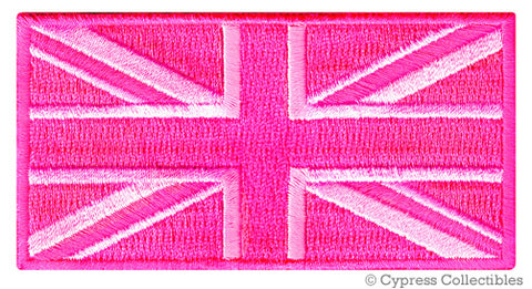PINK UK FLAG UNION JACK PATCH